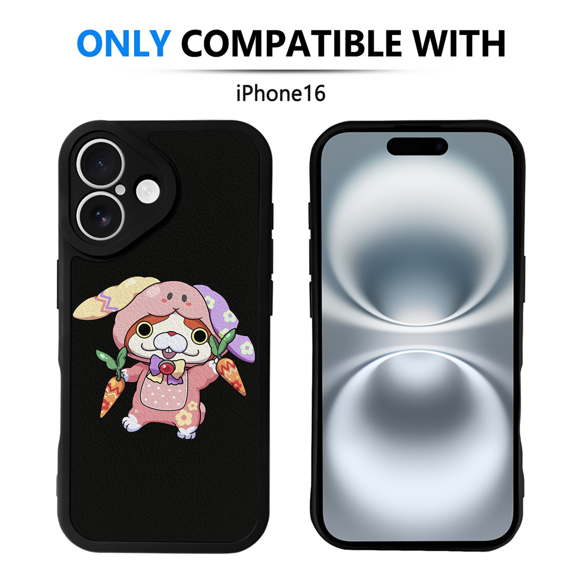（画像用） 妖怪ウォッチ Yo-kai Watch 【iPhone 16シリーズ対応】シリコンスマホケース（レザー調） 材質：シリコン